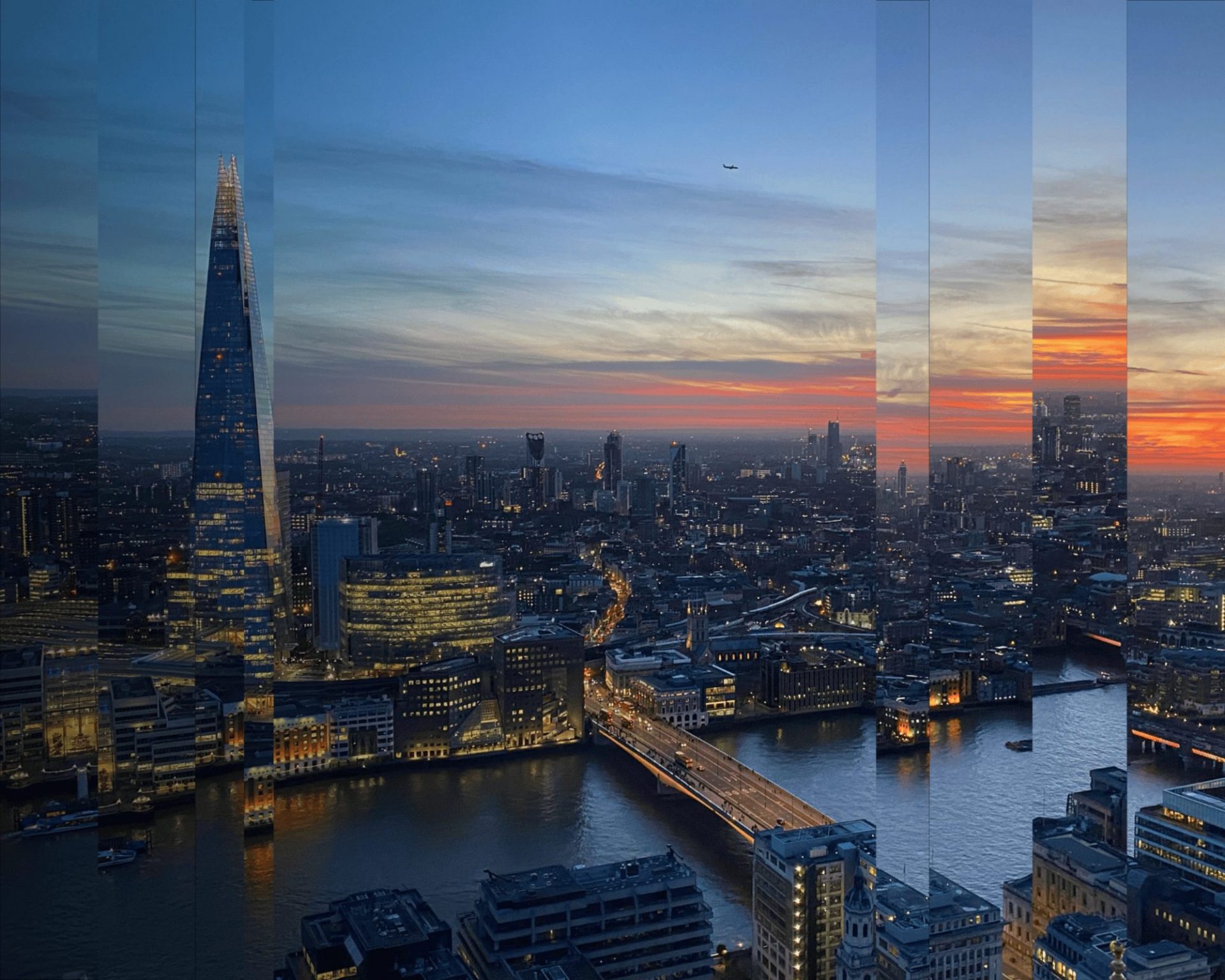A distorted picture of the London skyline, representing the end of the non-dom regime.