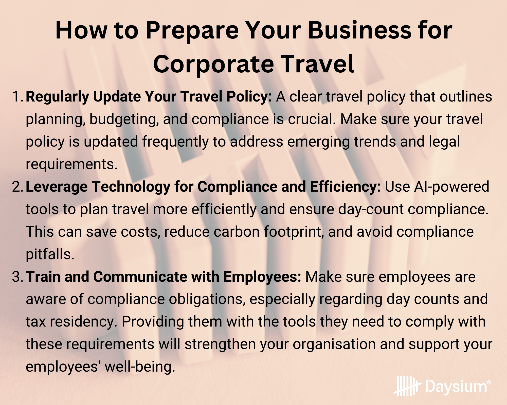 Three steps to prepare your business for corporate travel