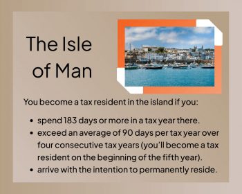 A list of the day counting thresholds when moving to the Isle of Man.