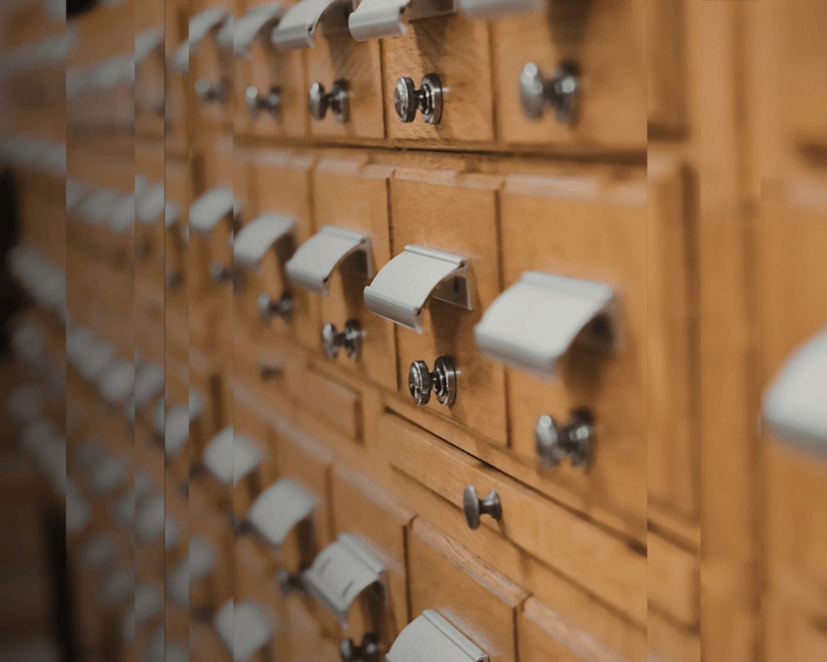 A picture of old filing cabinet to showcase tax residency record-keeping.