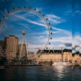 A sliced picture of London Eye.